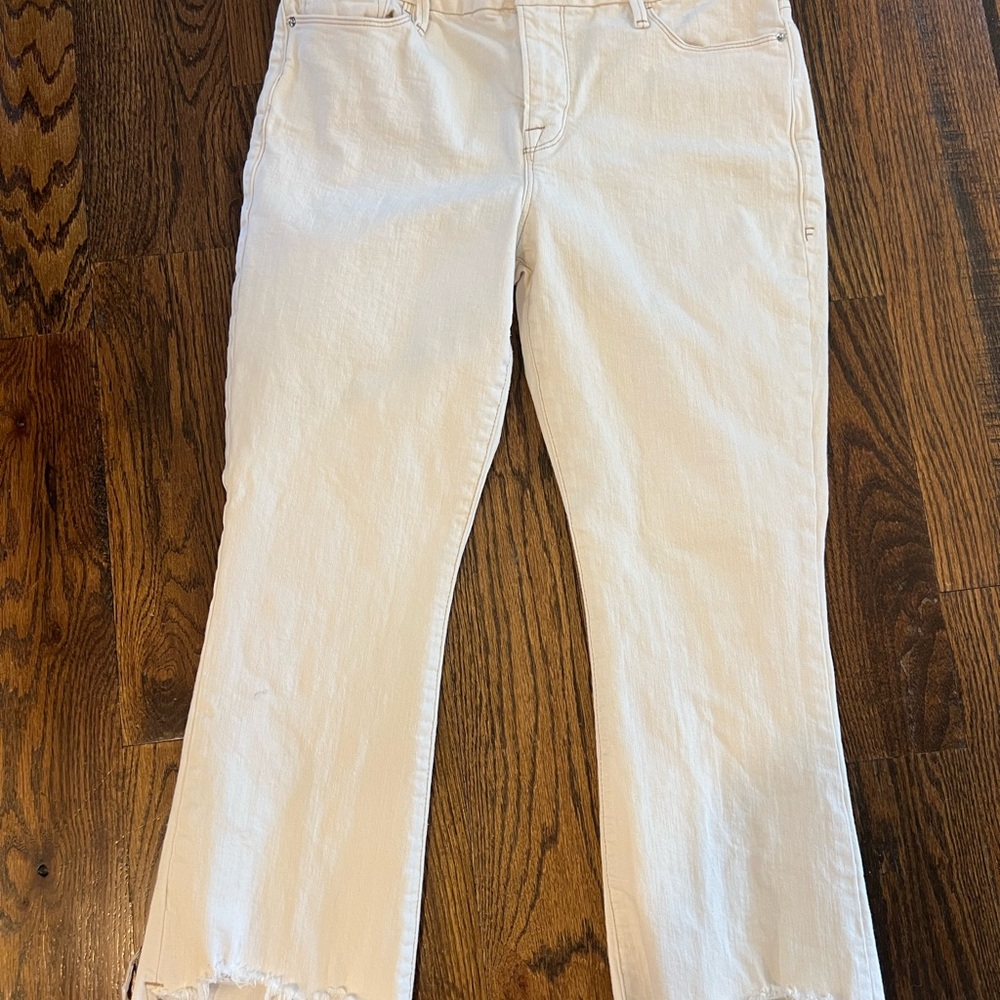 Frame Denim Le Crop Mini Boot Off-White/cream